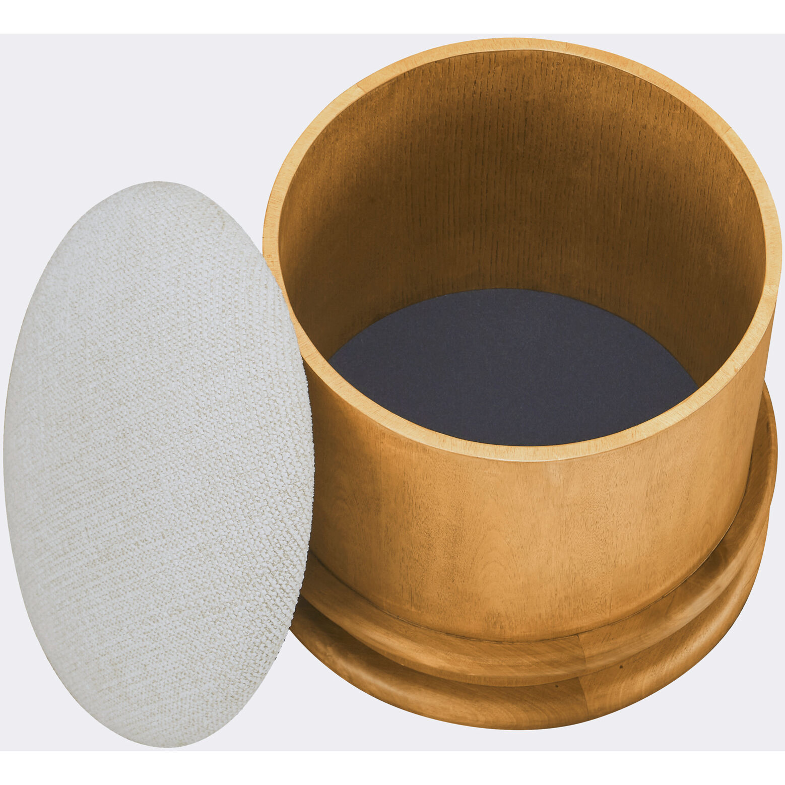 Piccolo 18 inch Beige Storage Stool